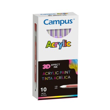 Rotuladores Acrílicos Campus Acrylic 3D Violeta 10 ud