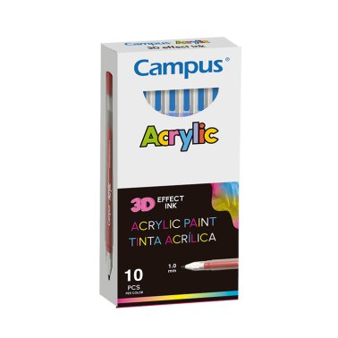 Rotuladores Acrílicos Campus Acrylic 3D Azul Medio 10 ud