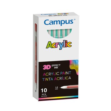 Rotuladores Acrílicos Campus Acrylic 3D Verde Medio 10 ud