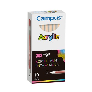 Rotuladores Acrílicos Campus Acrylic 3D Carne 10 ud