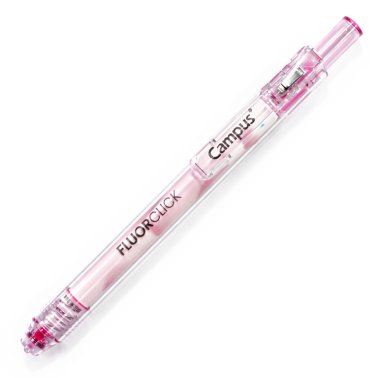 Marcador Fluorescente Pen Campus Retráctil Clip Fruta Perfumado Punta 1-4mm Rosa