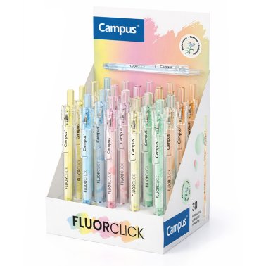Marcador Fluorescente Pen Campus Retráctil Clip Fruta Perfumado Punta 1-4mm Display 30 ud. Surtido