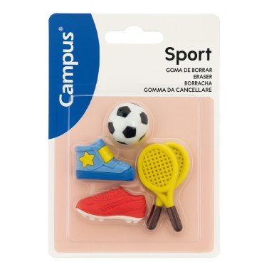 Goma de Borrar Campus Fantasía Figuras Expositor 24 Blíster