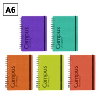 Bloc Espiral Campus University A6 Tapa Plástico 60 Hojas 70 g Cuadrícula 4 mm